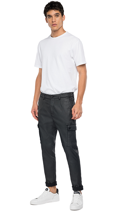 9.75 OZ ブラックコーティング パワーストレッチカーゴパンツ JAAN 詳細画像